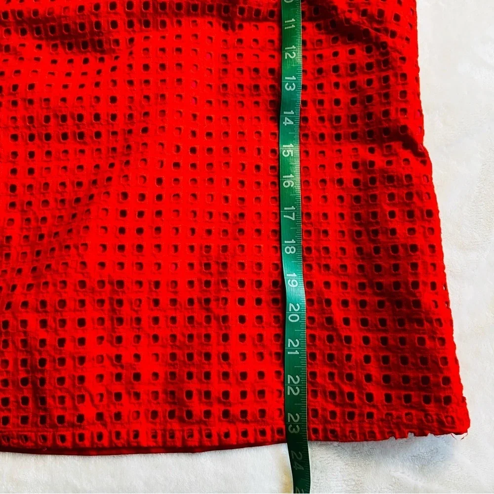 J. Crew Scarlet Eyelet Top